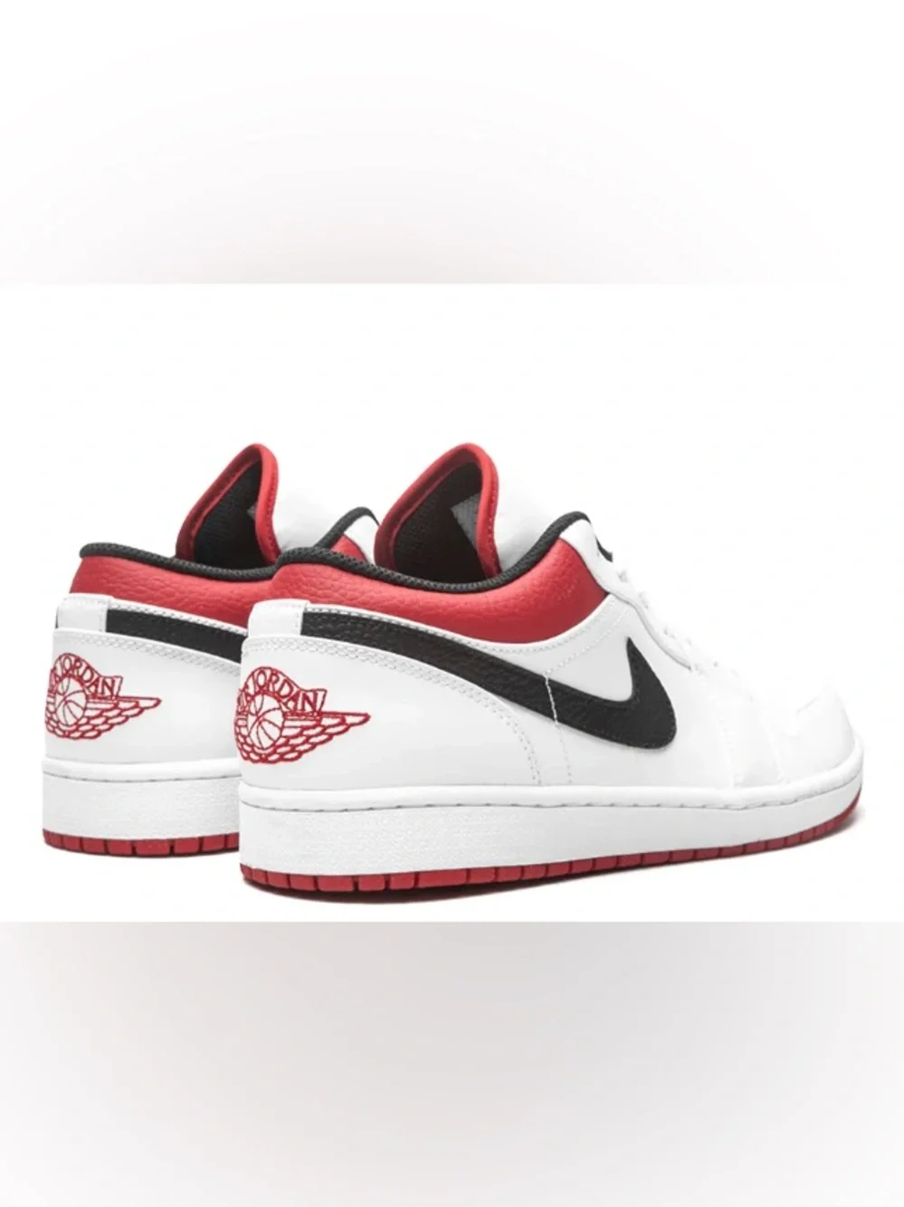 Air Jordan 1 Low 'White University Red Black' (2020) with box NO INSOLES size 10